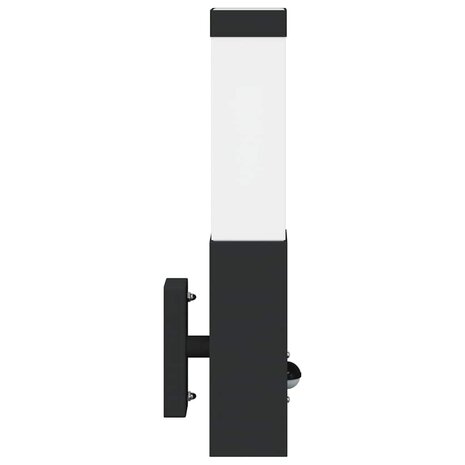 Buitenwandlampen 2 pcs Zwart 10.5 x 6 x 35 cm Roestvrij staal 6