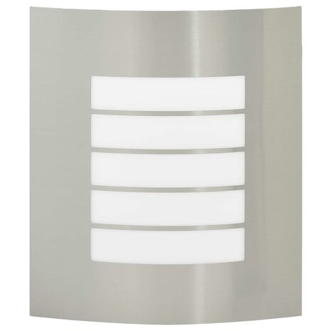 Buitenwandlamp 2 pcs Zilver 23.5 x 10.5 x 26 cm Roestvrij staal 4