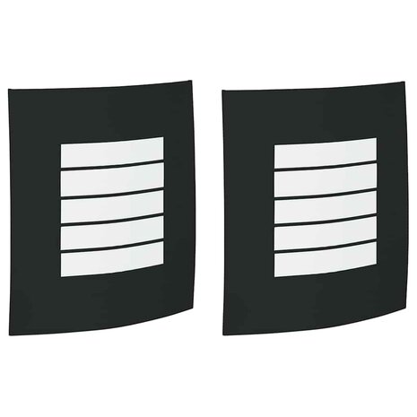 Buitenwandlampen 2 pcs Zwart 23.5 x 10.5 x 26 cm 2