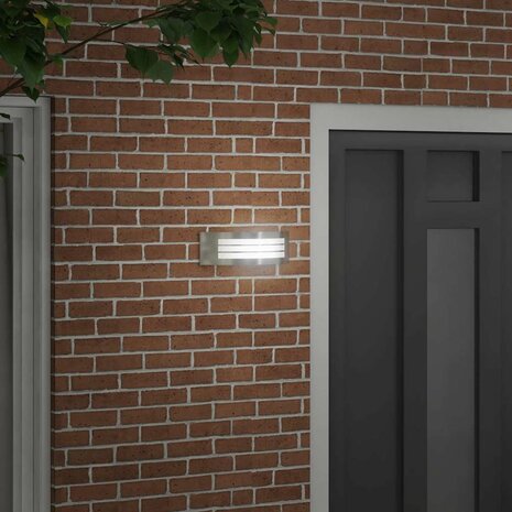 Buitenwandlamp Zilver 32 x 10 x 10 cm Roestvrij staal 3