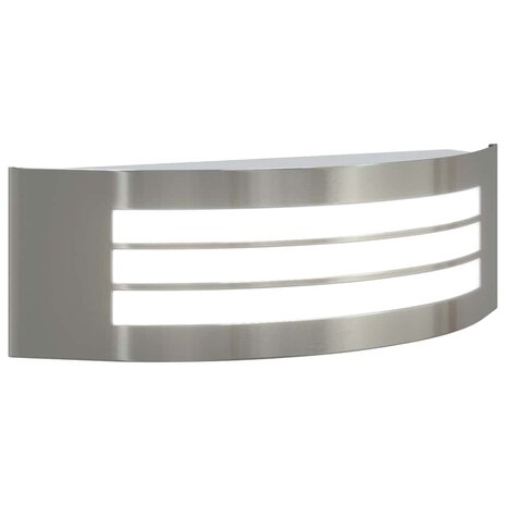 Buitenwandlamp Zilver 32 x 10 x 10 cm Roestvrij staal 9