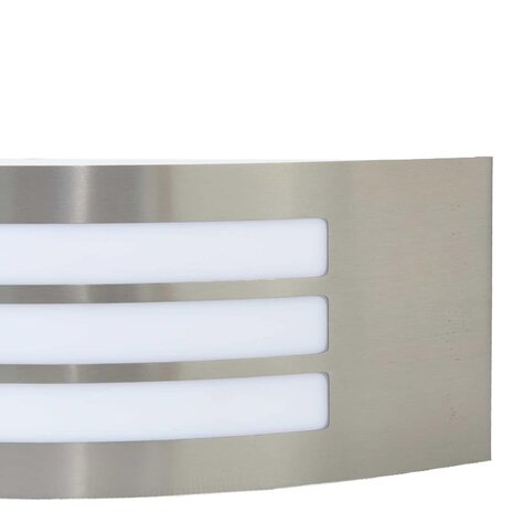 Buitenwandlampen 2 pcs Zilver 32 x 10 x 10 cm Roestvrij staal 8