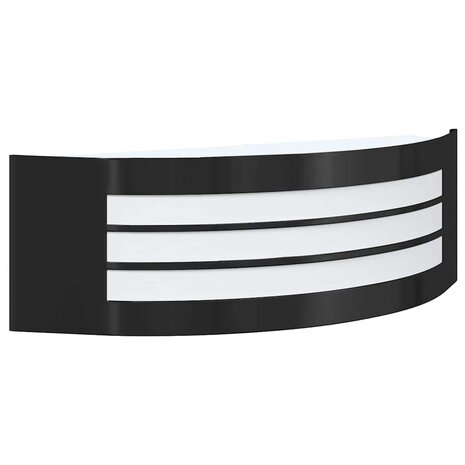 Buitenwandlampen 2 pcs Zwart 32 x 10 x 10 cm Roestvrij staal 4