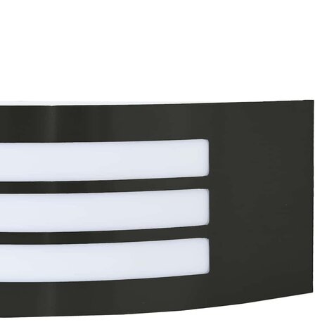 Buitenwandlampen 2 pcs Zwart 32 x 10 x 10 cm Roestvrij staal 8