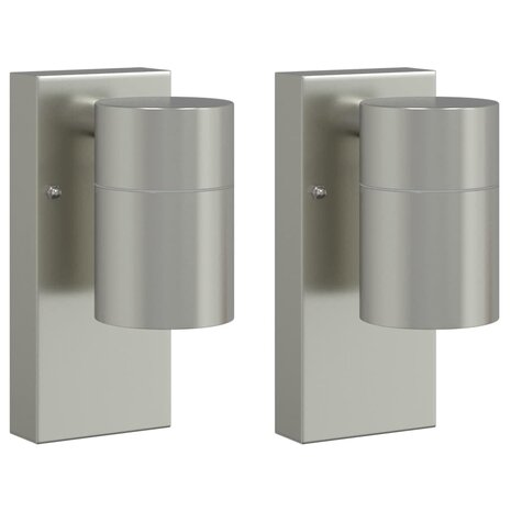 Buitenwandlampen 2 pcs Zilver 6.5 x 10.5 x 16 cm 2