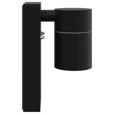 Buitenwandlampen 2 pcs Zwart 6.5 x 10.5 x 16 cm Roestvrij staal 6