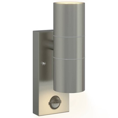 Buitenwandlamp Zilver 7 x 10 x 22 cm Roestvrij staal 9