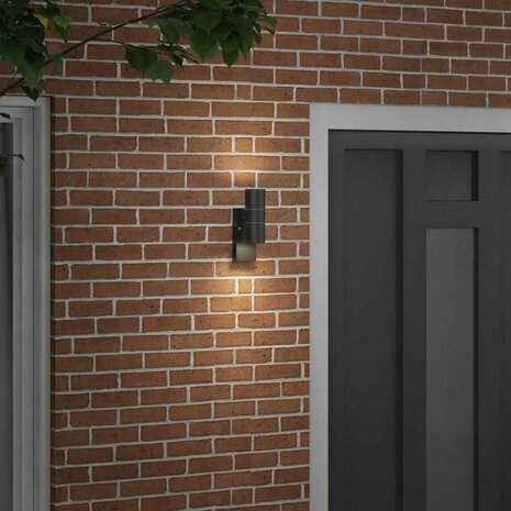 Buitenwandlamp Zwart 7 x 10 x 22 cm Roestvrij staal 3
