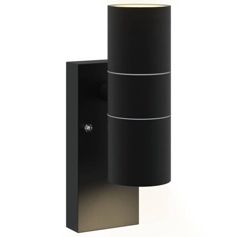 Buitenwandlamp Zwart 7 x 10 x 22 cm Roestvrij staal 9