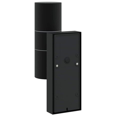 Buitenwandlampen 2 pcs Zwart 7 x 10 x 22 cm Roestvrij staal 7