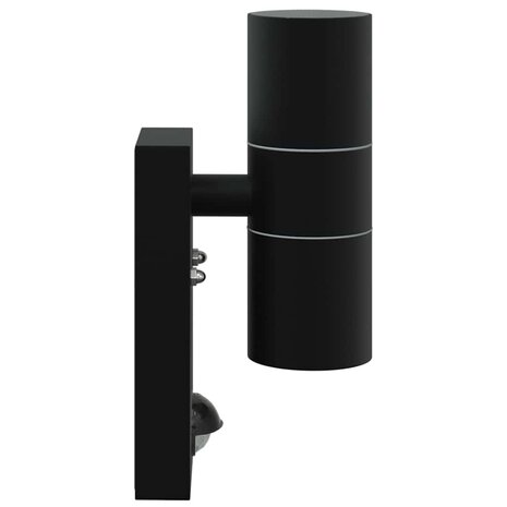 Buitenwandlampen 2 pcs Zwart 7 x 10 x 22 cm Roestvrij staal 6
