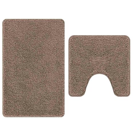 Badmat 2 pcs Bruin 50 x 50 cm Polypropyleen 2