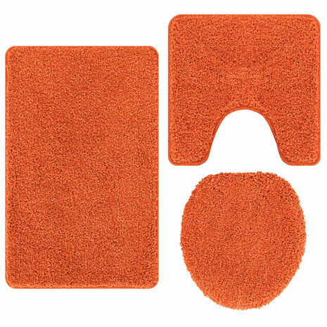 Antislip Badmat Set 3 pcs Oranje 50 x 50 cm PP 2