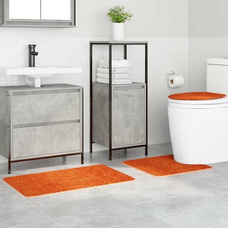 Antislip Badmat Set 3 pcs Oranje 50 x 50 cm PP 3