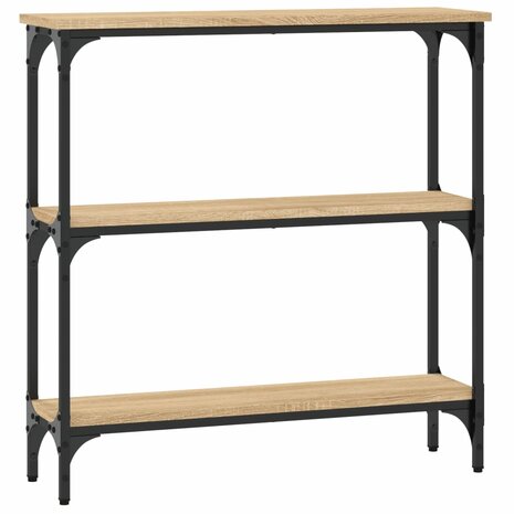 Wandtafel 75x22,5x75 cm bewerkt hout sonoma eikenkleurig 6