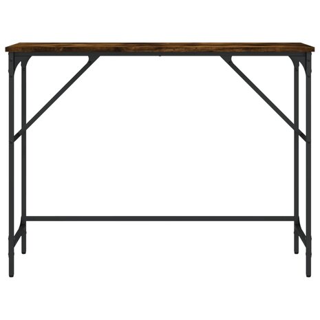 Wandtafel 100x32x75 cm bewerkt hout gerookt eikenkleurig 4