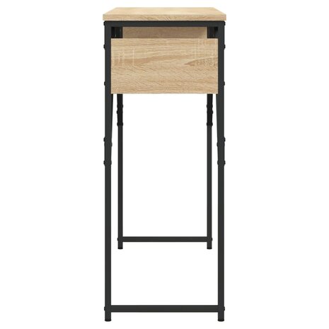 Wandtafel met schap 105x30x75 cm bewerkt hout sonoma eikenkleur 5