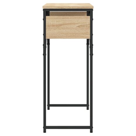 Wandtafel met schap 75x30x75 cm bewerkt hout sonoma eikenkleur 5