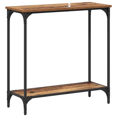 Wandtafel met plank Oud hout 75 x 30.5 x 75 cm Bewerkt hout 7