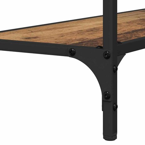 Wandtafel met plank Oud hout 75 x 30.5 x 75 cm Bewerkt hout 8