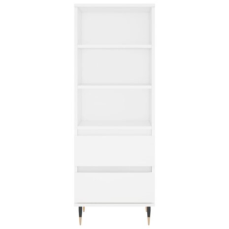 Hoge kast 40x36x110 cm bewerkt hout wit 5