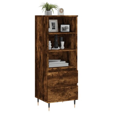 Hoge kast 40x36x110 cm bewerkt hout gerookt eiken 3