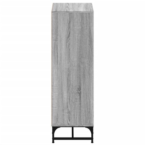 Hoge kast met glazen deuren 35x37x120 cm grijs sonoma eiken 7