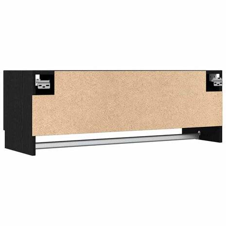 Kledingkast met opslag Zwart 100 x 32.5 x 35 cm Bewerkt hout 7