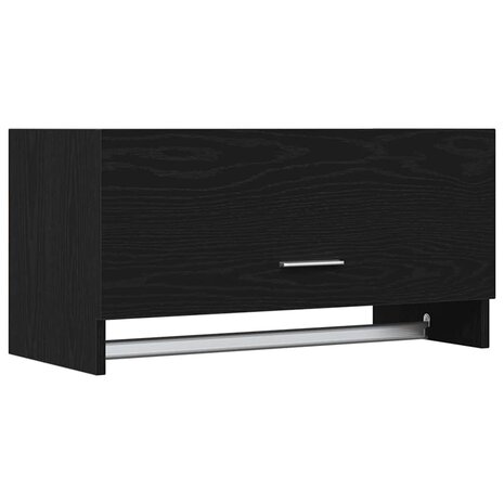 Kledingkast met opslag Zwart 70 x 32.5 x 35 cm Bewerkt hout 2