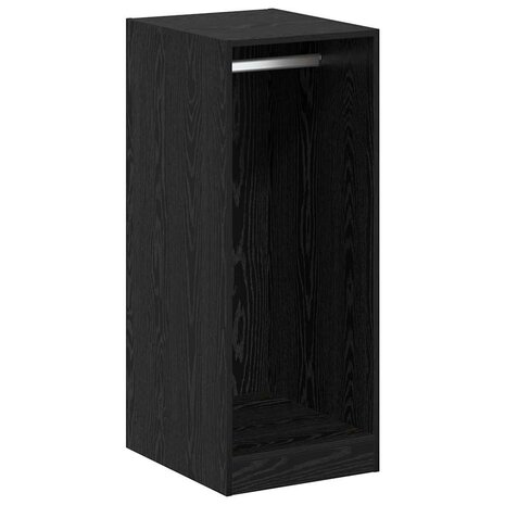Kledingkast met plank Zwart eiken 41 x 48 x 102 cm Bewerkt hout 2