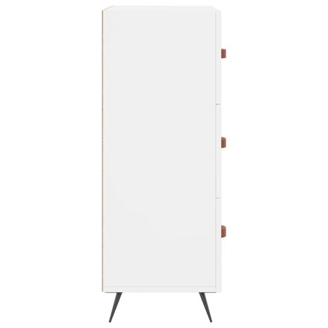 Ladekast 69,5x34x90 cm bewerkt hout wit 7