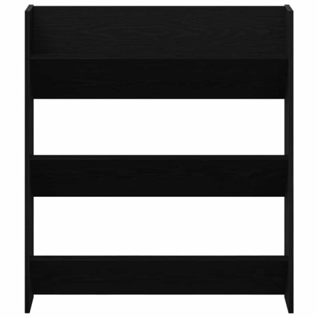 Wand Schoenenkast met plank 2 pcs Zwart eiken 80 x 18 x 90 cm 5