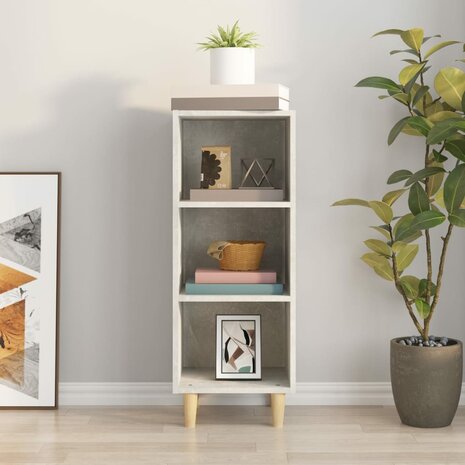 Dressoir 34,5x32,5x90 cm bewerkt hout betongrijs 3