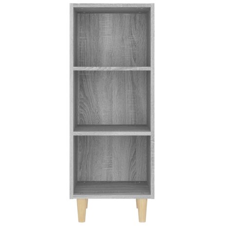 Dressoir 34,5x32,5x90 cm bewerkt hout grijs sonoma eikenkleurig 5