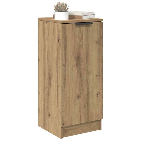Dressoir artisanaal eikenkleurig 30 x 30 x 70 cm Bewerkt hout 3