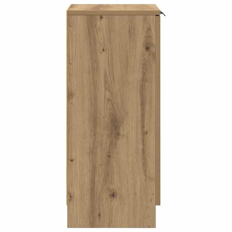 Dressoir artisanaal eikenkleurig 30 x 30 x 70 cm Bewerkt hout 7