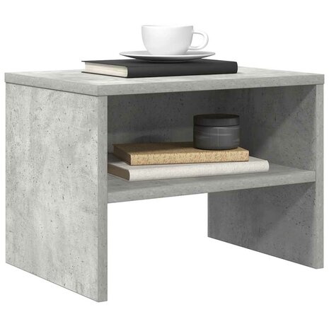 Nachtkastje 40x30x30 cm bewerkt hout betongrijs 4