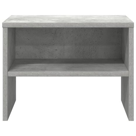 Nachtkastje 40x30x30 cm bewerkt hout betongrijs 5