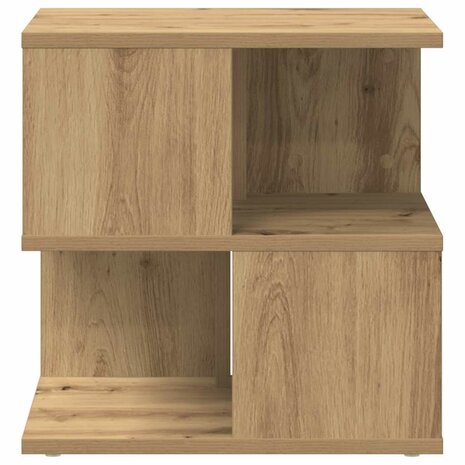 Bijzettafel artisanaal eikenkleurig 40 x 40 x 40 cm 6