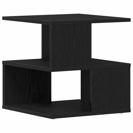 Bijzettafel Zwart eiken 40 x 40 x 40 cm Bewerkt hout 2