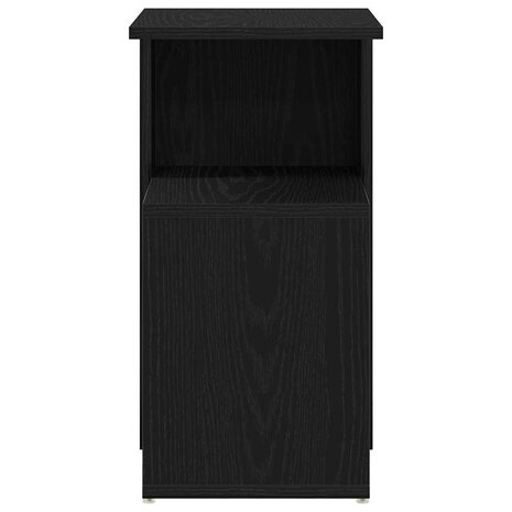 Bijzettafel Zwart eiken 36 x 30 x 56 cm Bewerkt hout 7