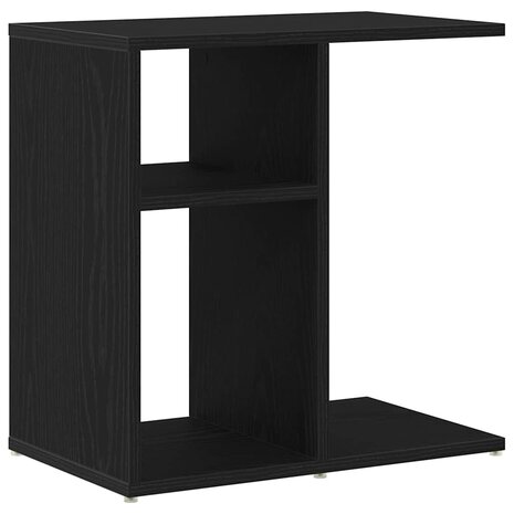 Bijzettafel Zwart eiken 50 x 30 x 50 cm Bewerkt hout 2