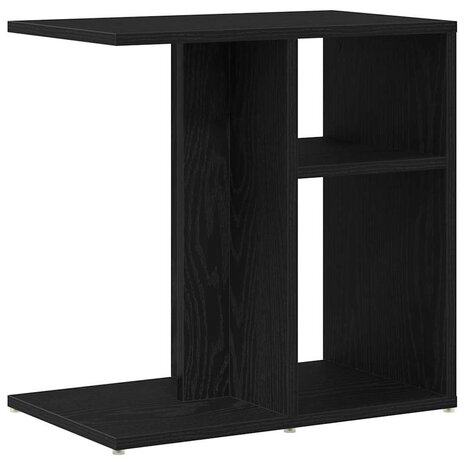 Bijzettafel Zwart eiken 50 x 30 x 50 cm Bewerkt hout 5