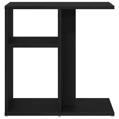 Bijzettafel Zwart eiken 50 x 30 x 50 cm Bewerkt hout 6