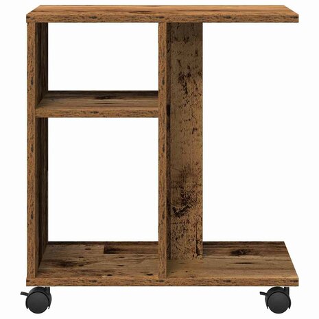 Bijzettafel met plank Oud hout 50 x 30 x 55 cm Bewerkt hout 6