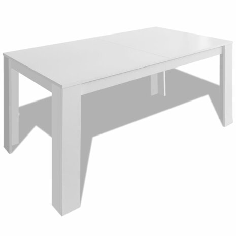 Eettafel 140x80x75 cm wit 2