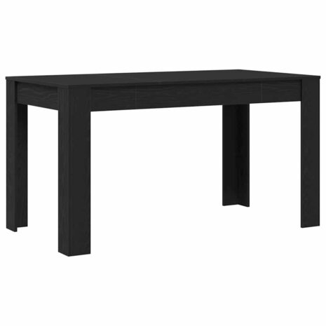 Eettafel Zwart eiken 140 x 74.5 x 76 cm Bewerkt hout 2