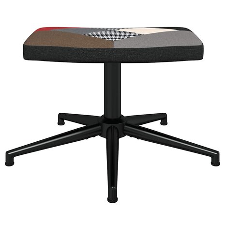 Relaxstoel met voetenbank patchwork stof 7