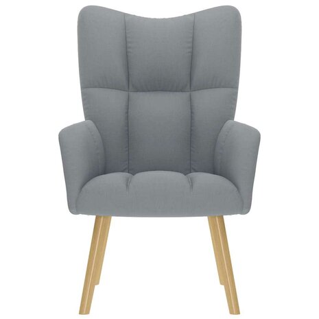 Relaxstoel stof lichtgrijs 3