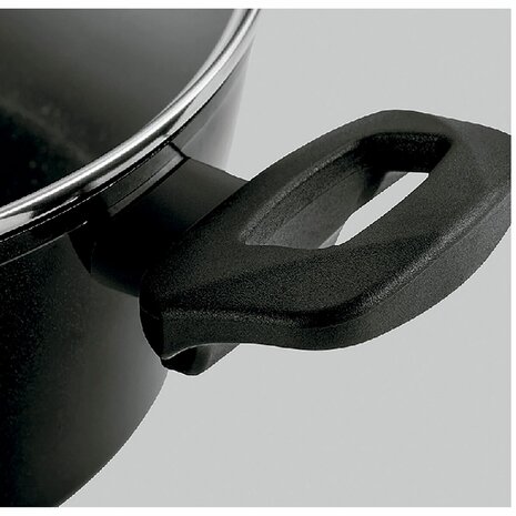 Casserolepan met deksel Fagor VIVANT 20 NEGRA Zwart Aluminium 6 L 5